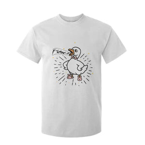 F Caw F Grumpy Goose T Shirt For Kid Funny Attitude Meme Gift - Print Your Wear