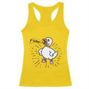 F Caw F Grumpy Goose Racerback Tank Top Funny Attitude Meme Gift TS12 Daisy Print Your Wear