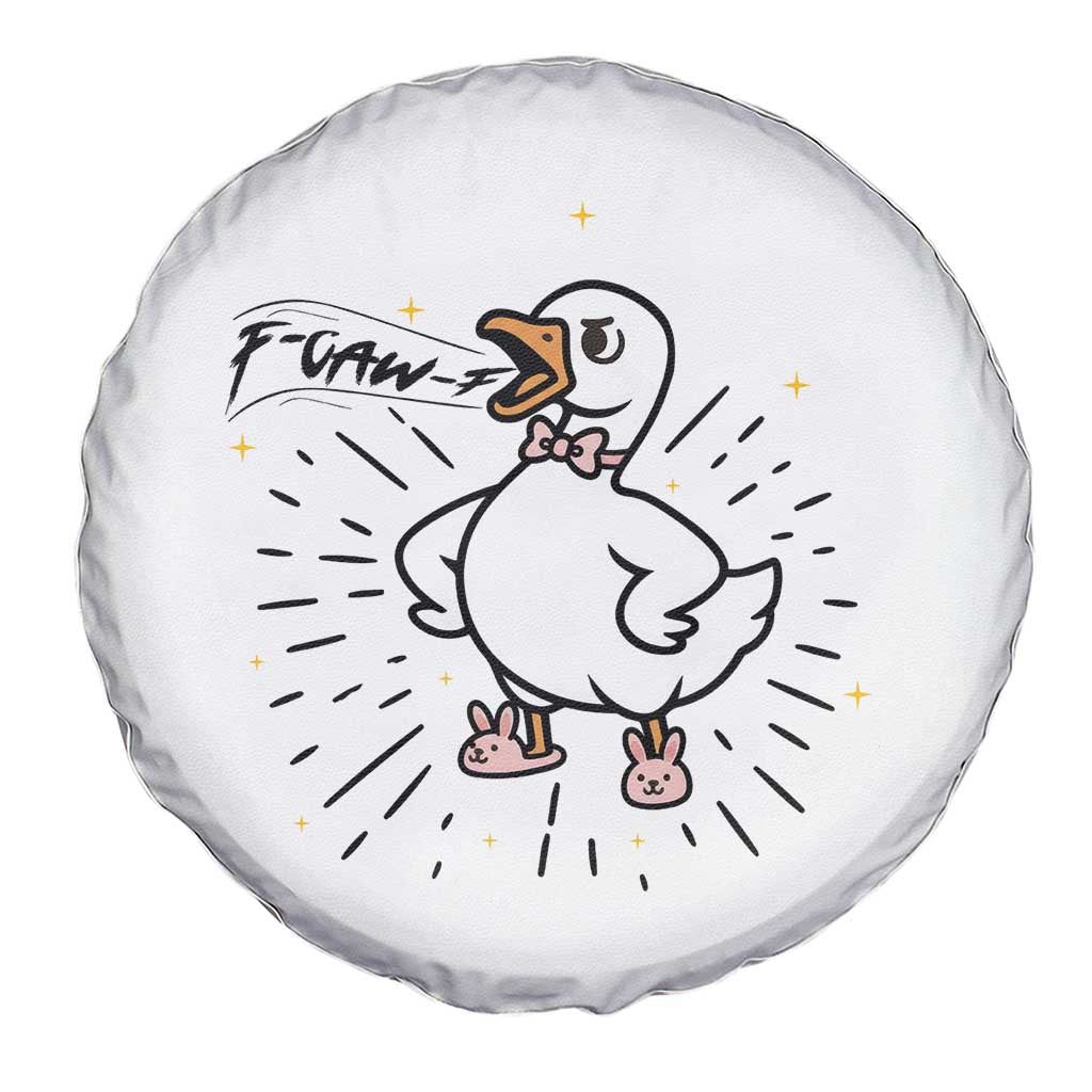 F Caw F Grumpy Goose Spare Tire Cover Funny Attitude Meme Gift TS12 Print Your Wear