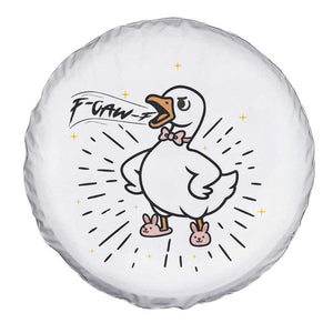 F Caw F Grumpy Goose Spare Tire Cover Funny Attitude Meme Gift TS12 Print Your Wear