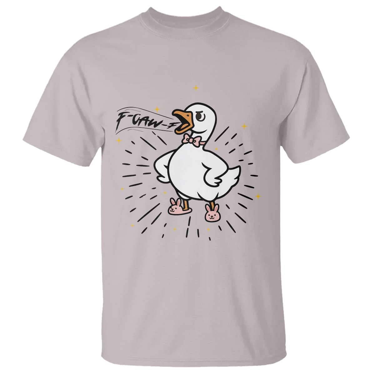 F Caw F Grumpy Goose T Shirt Funny Attitude Meme Gift TS12 Ice Gray Print Your Wear