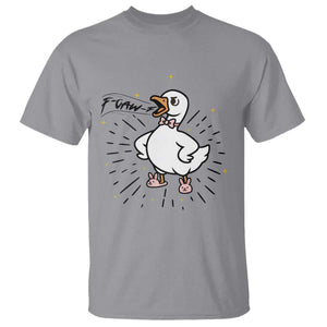 F Caw F Grumpy Goose T Shirt Funny Attitude Meme Gift TS12 Sport Gray Print Your Wear