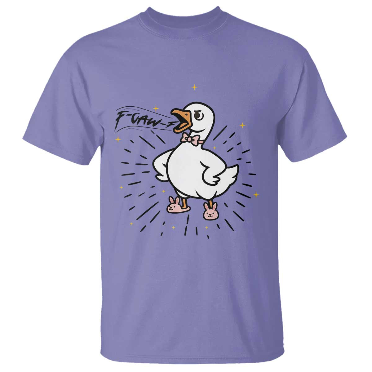 F Caw F Grumpy Goose T Shirt Funny Attitude Meme Gift TS12 Violet Print Your Wear