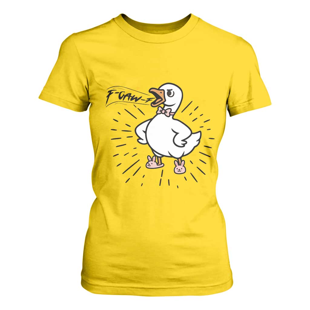 F Caw F Grumpy Goose T Shirt For Women Funny Attitude Meme Gift TS12 Daisy Print Your Wear