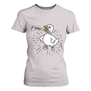 F Caw F Grumpy Goose T Shirt For Women Funny Attitude Meme Gift TS12 Ice Gray Print Your Wear