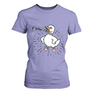 F Caw F Grumpy Goose T Shirt For Women Funny Attitude Meme Gift TS12 Violet Print Your Wear