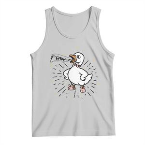 F Caw F Grumpy Goose Tank Top Funny Attitude Meme Gift - Print Your Wear