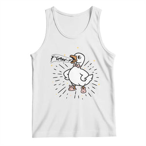 F Caw F Grumpy Goose Tank Top Funny Attitude Meme Gift - Print Your Wear