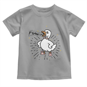 F Caw F Grumpy Goose Toddler T Shirt Funny Attitude Meme Gift TS12 Sport Gray Print Your Wear