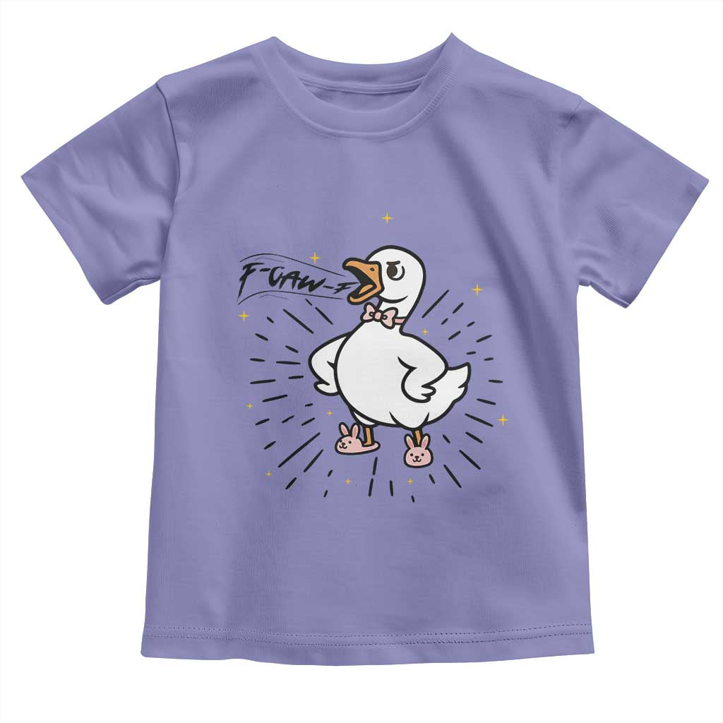 F Caw F Grumpy Goose Toddler T Shirt Funny Attitude Meme Gift TS12 Violet Print Your Wear