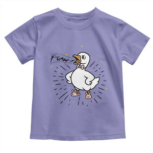 F Caw F Grumpy Goose Toddler T Shirt Funny Attitude Meme Gift TS12 Violet Print Your Wear