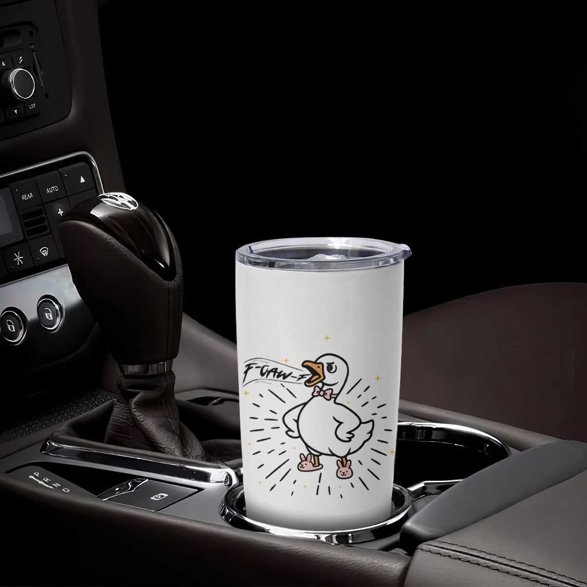 F Caw F Grumpy Goose Tumbler Cup Funny Attitude Meme Gift TS12 Print Your Wear