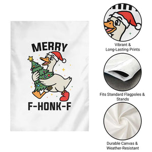Merry F Caw F Goose Garden Flag Funny Christmas Gift TS12 Print Your Wear