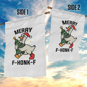 Merry F Caw F Goose Garden Flag Funny Christmas Gift TS12 Print Your Wear