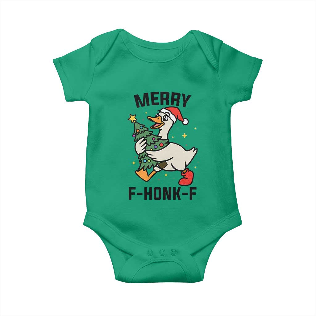 Merry F Caw F Goose Baby Onesie Funny Christmas Gift TS12 Irish Green Print Your Wear