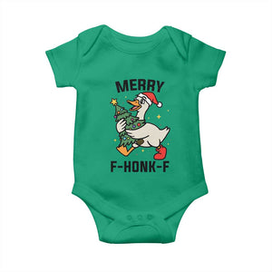 Merry F Caw F Goose Baby Onesie Funny Christmas Gift TS12 Irish Green Print Your Wear