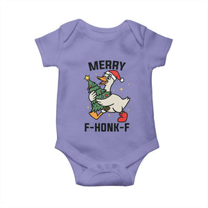 Merry F Caw F Goose Baby Onesie Funny Christmas Gift TS12 Violet Print Your Wear