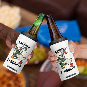 Merry F Caw F Goose 4 in 1 Can Cooler Tumbler Funny Christmas Gift TS12 Print Your Wear