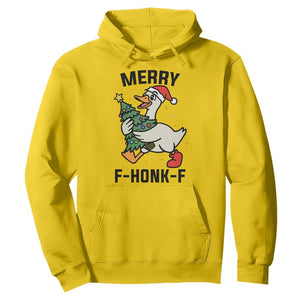 Merry F Caw F Goose Hoodie Funny Christmas Gift - Print Your Wear