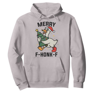 Merry F Caw F Goose Hoodie Funny Christmas Gift TS12 Ice Gray Print Your Wear