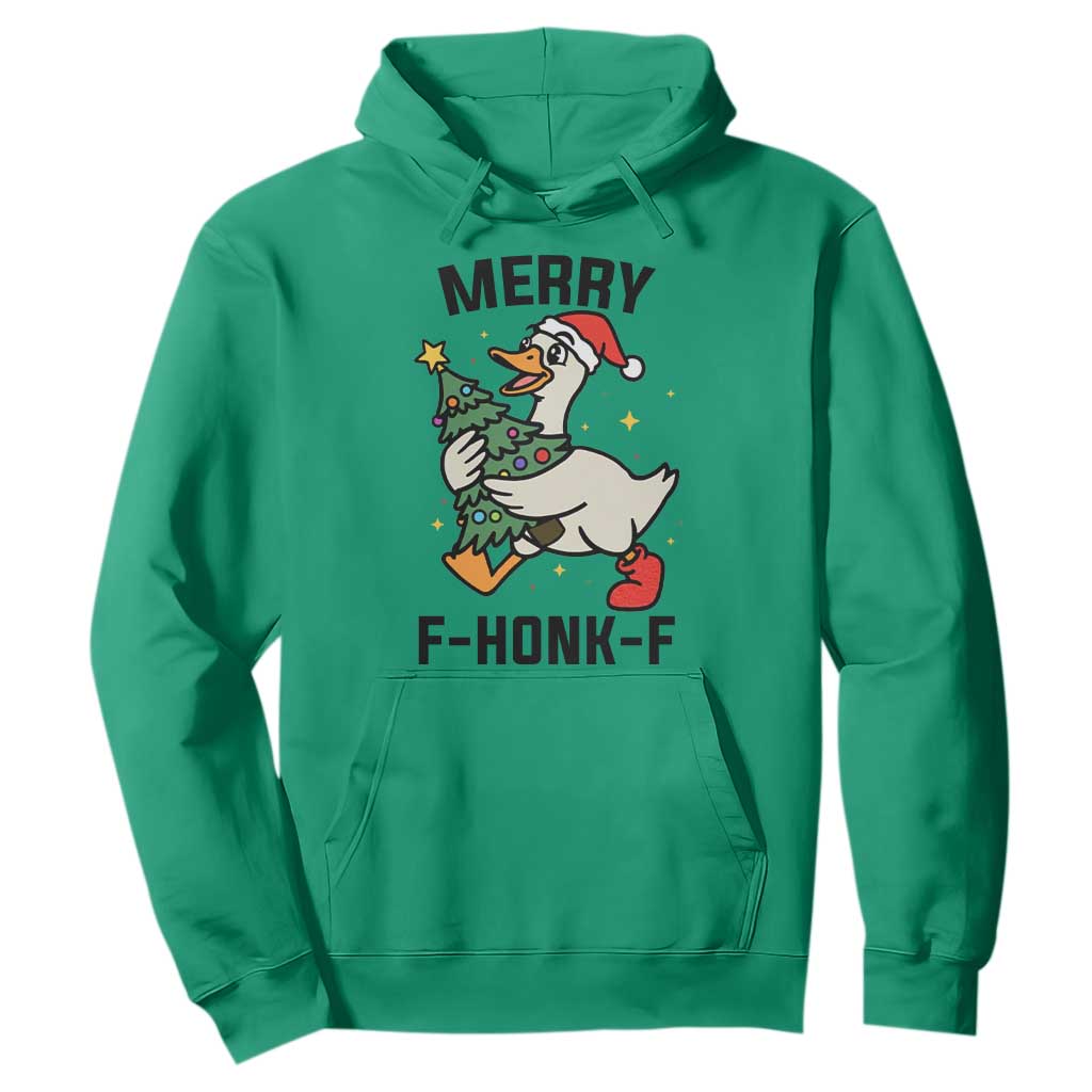Merry F Caw F Goose Hoodie Funny Christmas Gift TS12 Irish Green Print Your Wear