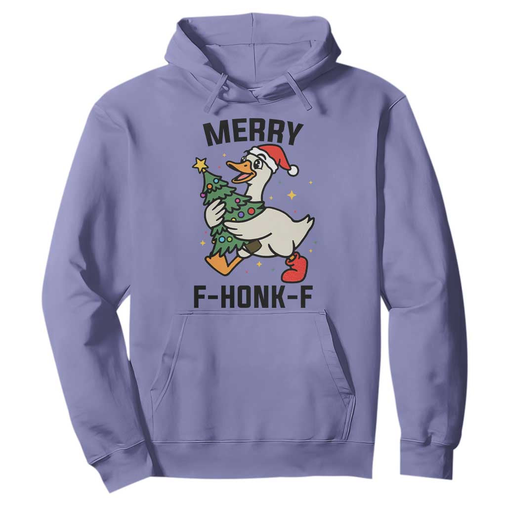 Merry F Caw F Goose Hoodie Funny Christmas Gift TS12 Violet Print Your Wear