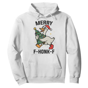Merry F Caw F Goose Hoodie Funny Christmas Gift - Print Your Wear
