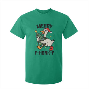 Merry F Caw F Goose T Shirt For Kid Funny Christmas Gift - Print Your Wear