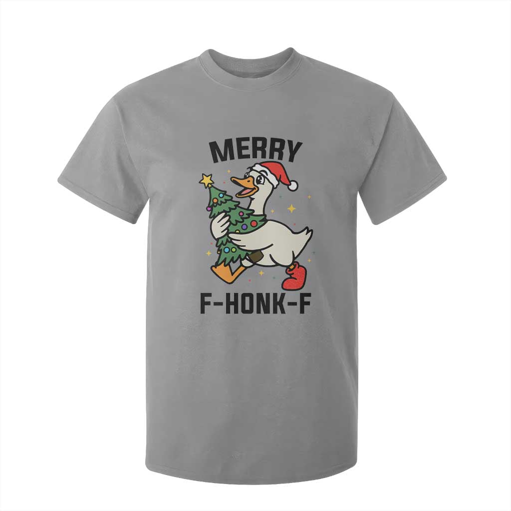 Merry F Caw F Goose T Shirt For Kid Funny Christmas Gift TS12 Sport Gray Print Your Wear
