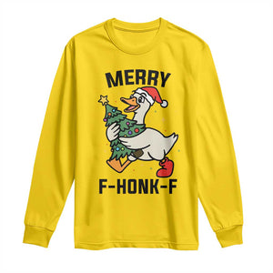 Merry F Caw F Goose Long Sleeve Shirt Funny Christmas Gift TS12 Daisy Print Your Wear