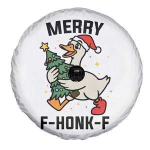 Merry F Caw F Goose Spare Tire Cover Funny Christmas Gift - Print Your Wear