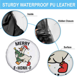Merry F Caw F Goose Spare Tire Cover Funny Christmas Gift - Print Your Wear