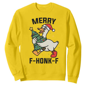 Merry F Caw F Goose Sweatshirt Funny Christmas Gift TS12 Daisy Print Your Wear