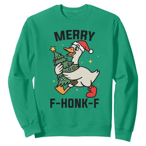 Merry F Caw F Goose Sweatshirt Funny Christmas Gift TS12 Irish Green Print Your Wear