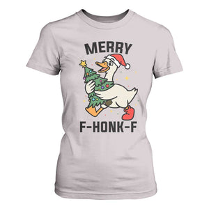Merry F Caw F Goose T Shirt For Women Funny Christmas Gift TS12 Ice Gray Print Your Wear
