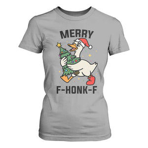Merry F Caw F Goose T Shirt For Women Funny Christmas Gift TS12 Sport Gray Print Your Wear