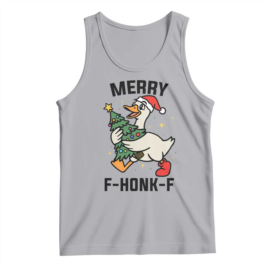 Merry F Caw F Goose Tank Top Funny Christmas Gift TS12 Athletic Heather Print Your Wear