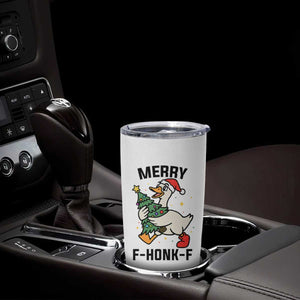 Merry F Caw F Goose Tumbler Cup Funny Christmas Gift - Print Your Wear