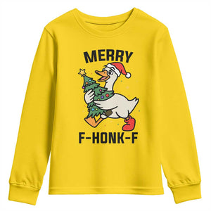 Merry F Caw F Goose Youth Sweatshirt Funny Christmas Gift TS12 Daisy Print Your Wear