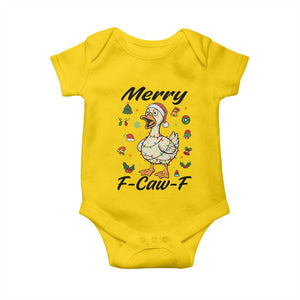 Merry F Caw F Goose Baby Onesie Funny Rebellious Christmas Gift TS12 Daisy Print Your Wear