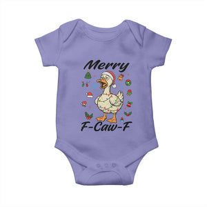 Merry F Caw F Goose Baby Onesie Funny Rebellious Christmas Gift TS12 Violet Print Your Wear