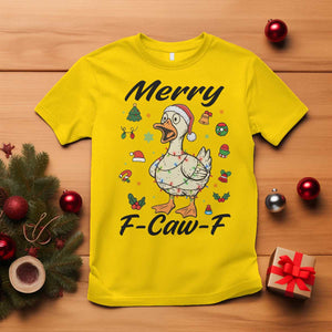 Merry F Caw F Goose T Shirt Funny Rebellious Christmas Gift TS12 Daisy Print Your Wear