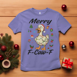 Merry F Caw F Goose T Shirt Funny Rebellious Christmas Gift TS12 Violet Print Your Wear