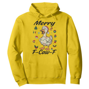 Merry F Caw F Goose Hoodie Funny Rebellious Christmas Gift TS12 Daisy Print Your Wear