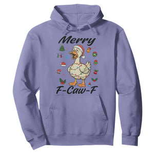 Merry F Caw F Goose Hoodie Funny Rebellious Christmas Gift TS12 Violet Print Your Wear