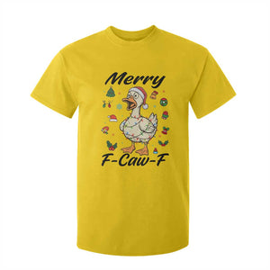 Merry F Caw F Goose T Shirt For Kid Funny Rebellious Christmas Gift TS12 Daisy Print Your Wear
