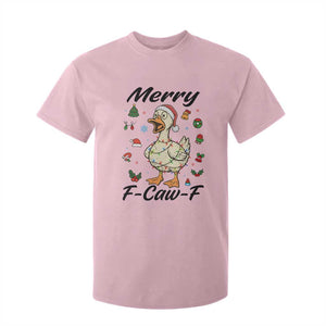 Merry F Caw F Goose T Shirt For Kid Funny Rebellious Christmas Gift TS12 Light Pink Print Your Wear