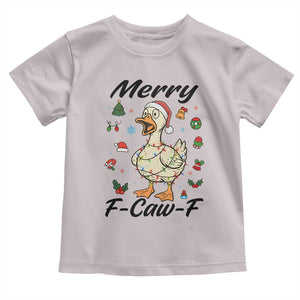 Merry F Caw F Goose Toddler T Shirt Funny Rebellious Christmas Gift TS12 Ice Gray Print Your Wear