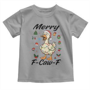 Merry F Caw F Goose Toddler T Shirt Funny Rebellious Christmas Gift TS12 Sport Gray Print Your Wear