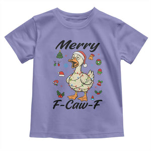 Merry F Caw F Goose Toddler T Shirt Funny Rebellious Christmas Gift TS12 Violet Print Your Wear